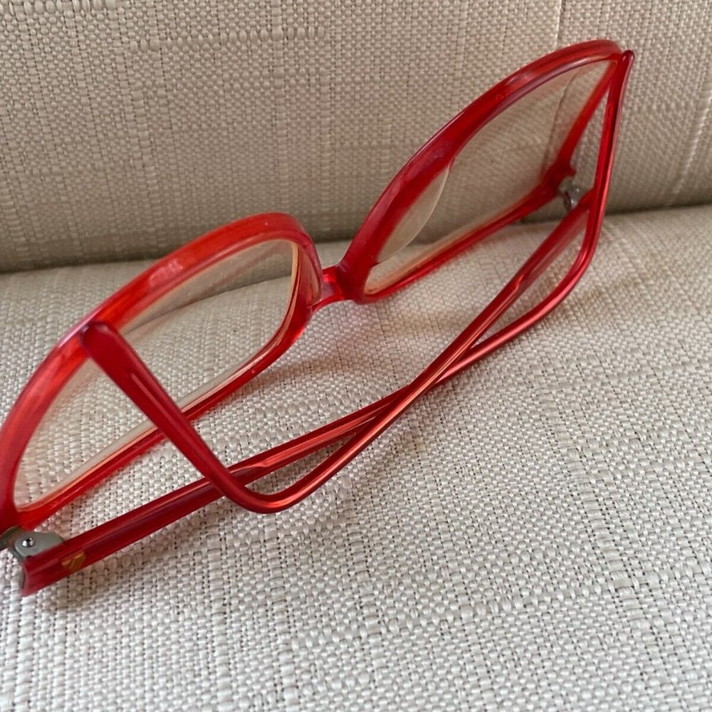 Vintage Liz Claiborne Unisex Eyeglasses Frame Red Tone LC60 R 145 Glasses - Picture 8 of 11